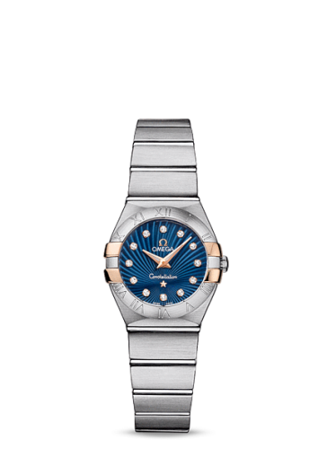 Omega Constellation Quartz 24 Brushed Stainless Steel / Gold Claws / Blue Supernova
